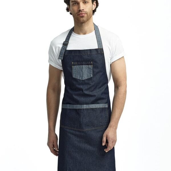 Domain Contrast Denim Bib Apron Thumbnail